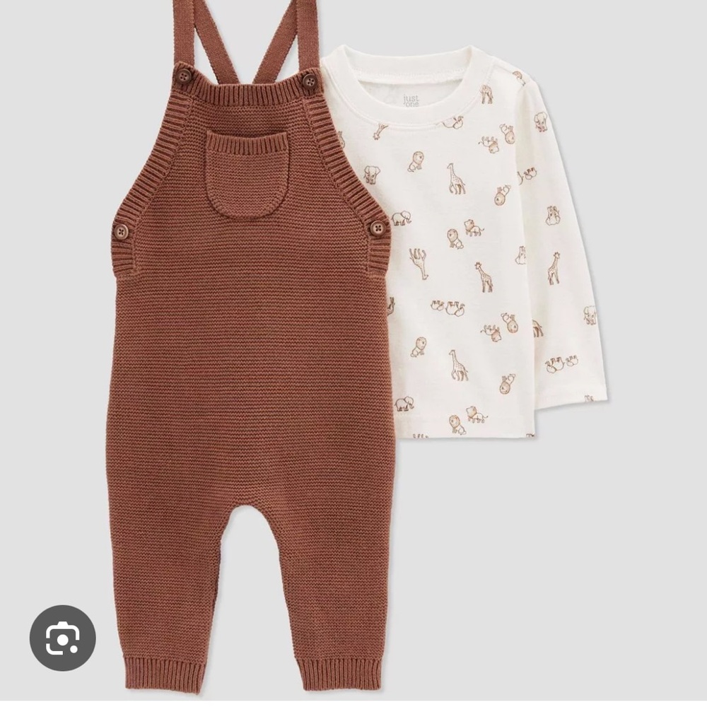 Carter's Just One You Baby Boys' Striped Top & Bottom
Set - Brown 12M